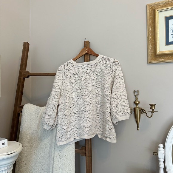 Simply Vera Wang Crochet Knit Sweater - Picture 2 of 3